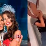 Ex miss venezolana Dayana Mendoza bautiza en Cristo a su amiga y hermana Stefania Fernández