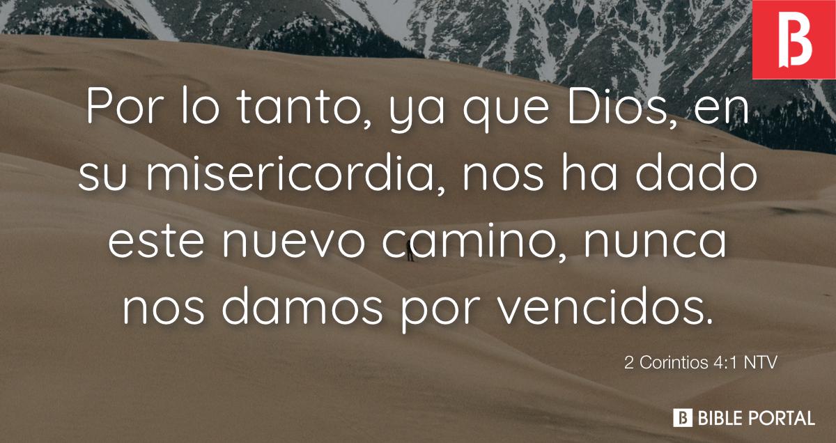 2 Corintios 4:1