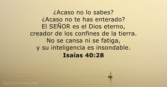 Isaías 40:28