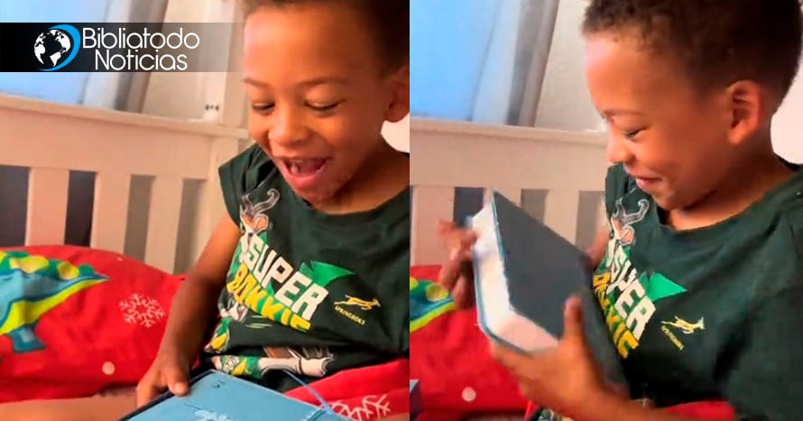 Niño conmueve redes sociales por su inmensa alegría al recibir la Biblia que pidió como regalo de cumpleaños